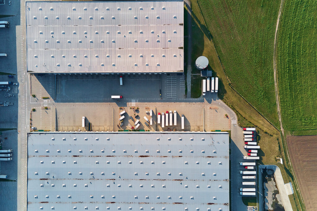 Instalaciones de empresa vistas desde el aire